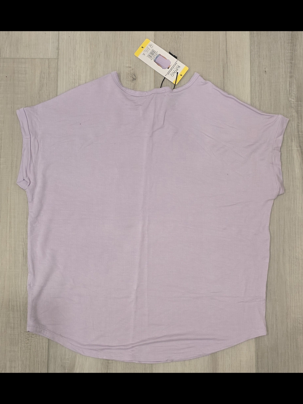 NWT Buffalo David Bitton Lavender Short Sleeve Crewneck Top Pastel Lilac Size S - Picture 5 of 7